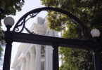 Close up of UGA Arch